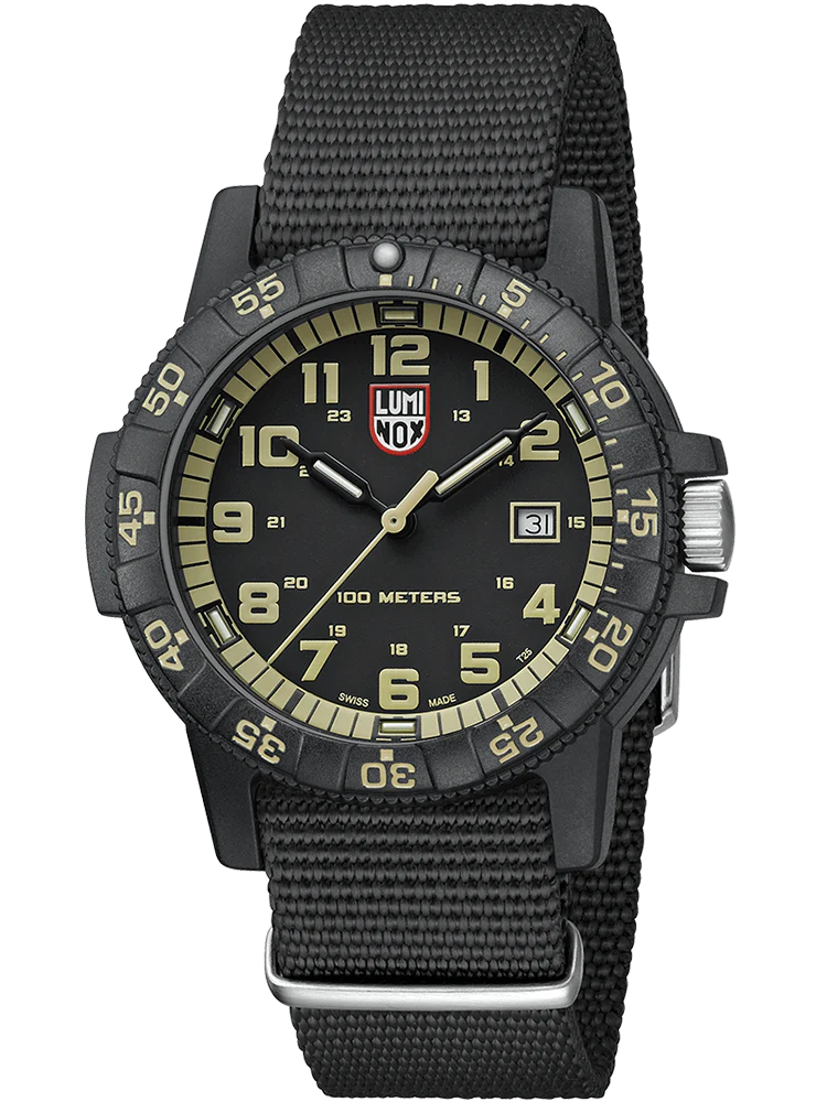 LUMINOX Leatherback Sea Turtle Giant 44mm Outdoor Watch Black/Beige XS.0333