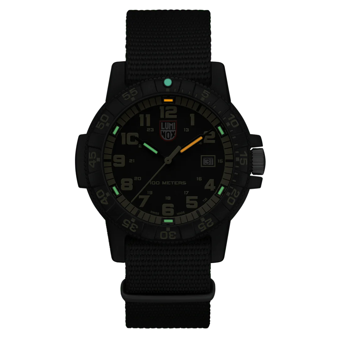 LUMINOX Leatherback Sea Turtle Giant 44mm Outdoor Watch Black/Beige XS.0333