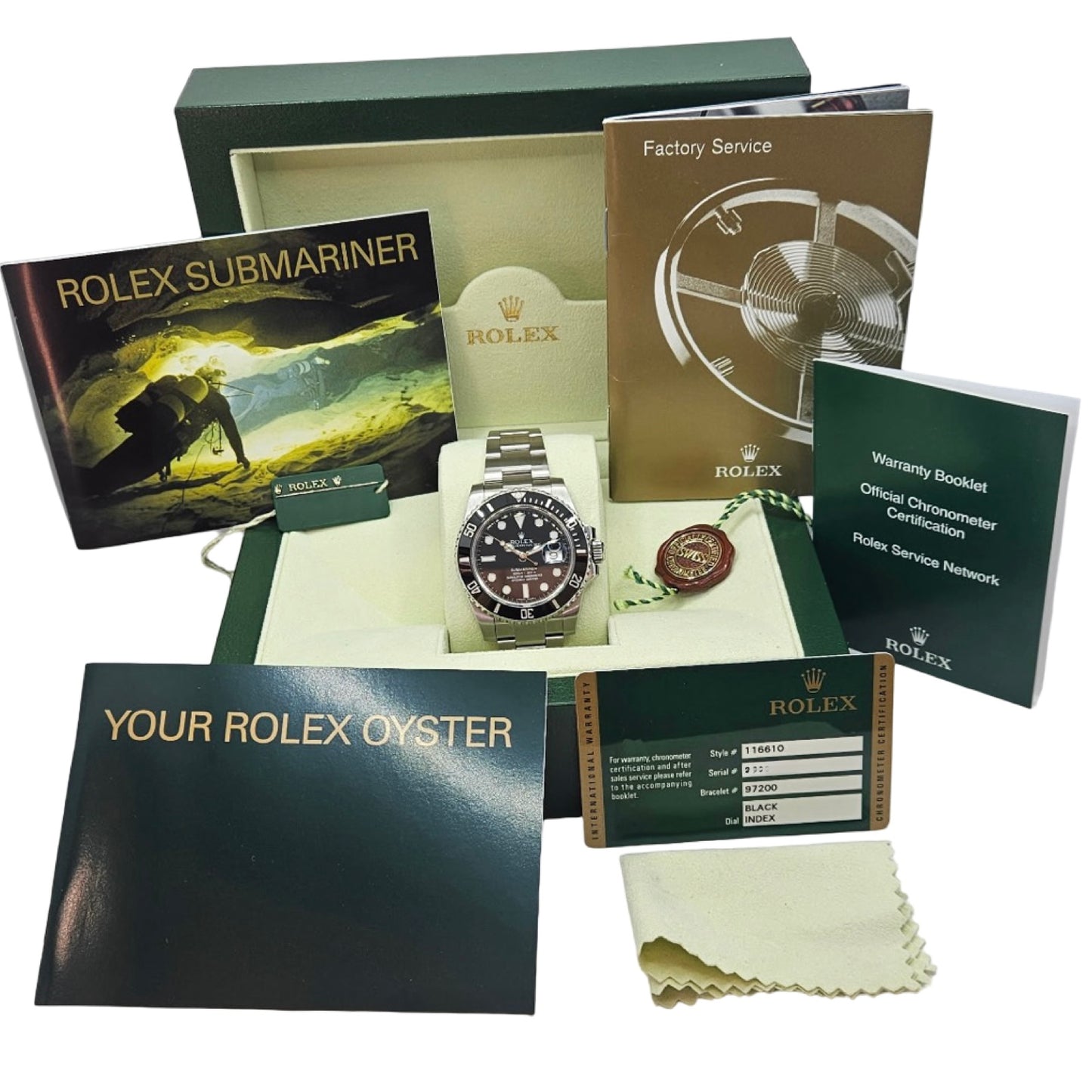 Rolex Submariner Date 40 Black Cerachrom Bezel Oystersteel 116610 C.2011