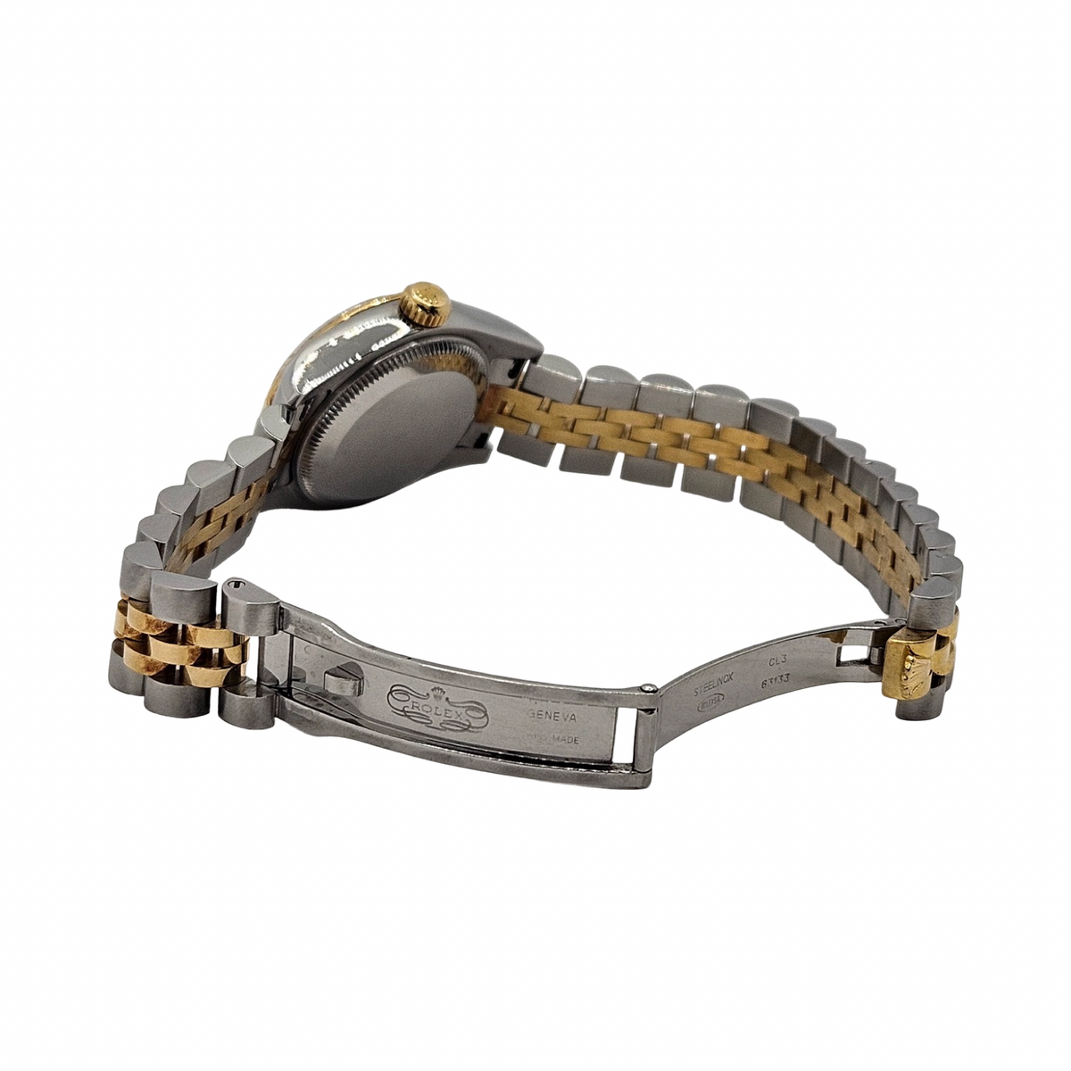 Rolex Lady Datejust 26mm 18K Gold and Steel Grey Roman Dial Super Jubilee Bracelet 79173 C.2002