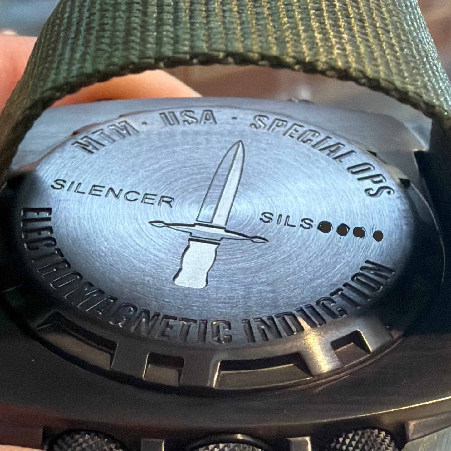 MTM Special Ops Black Silencer Analog Digital Quartz Rechargeable Watch SIBBV1MTM