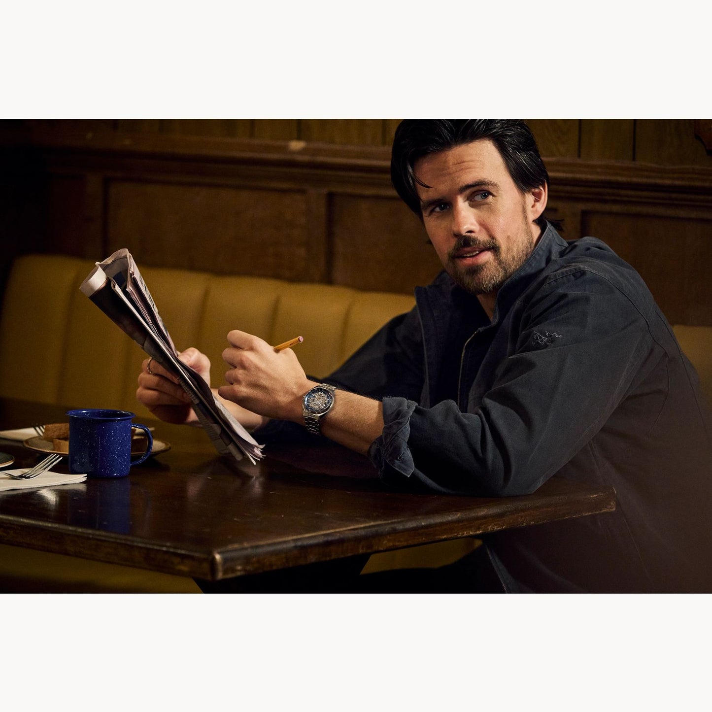 Bulova Surveyor Men's Blue Dial Skeletonized Automatic Watch 96A292