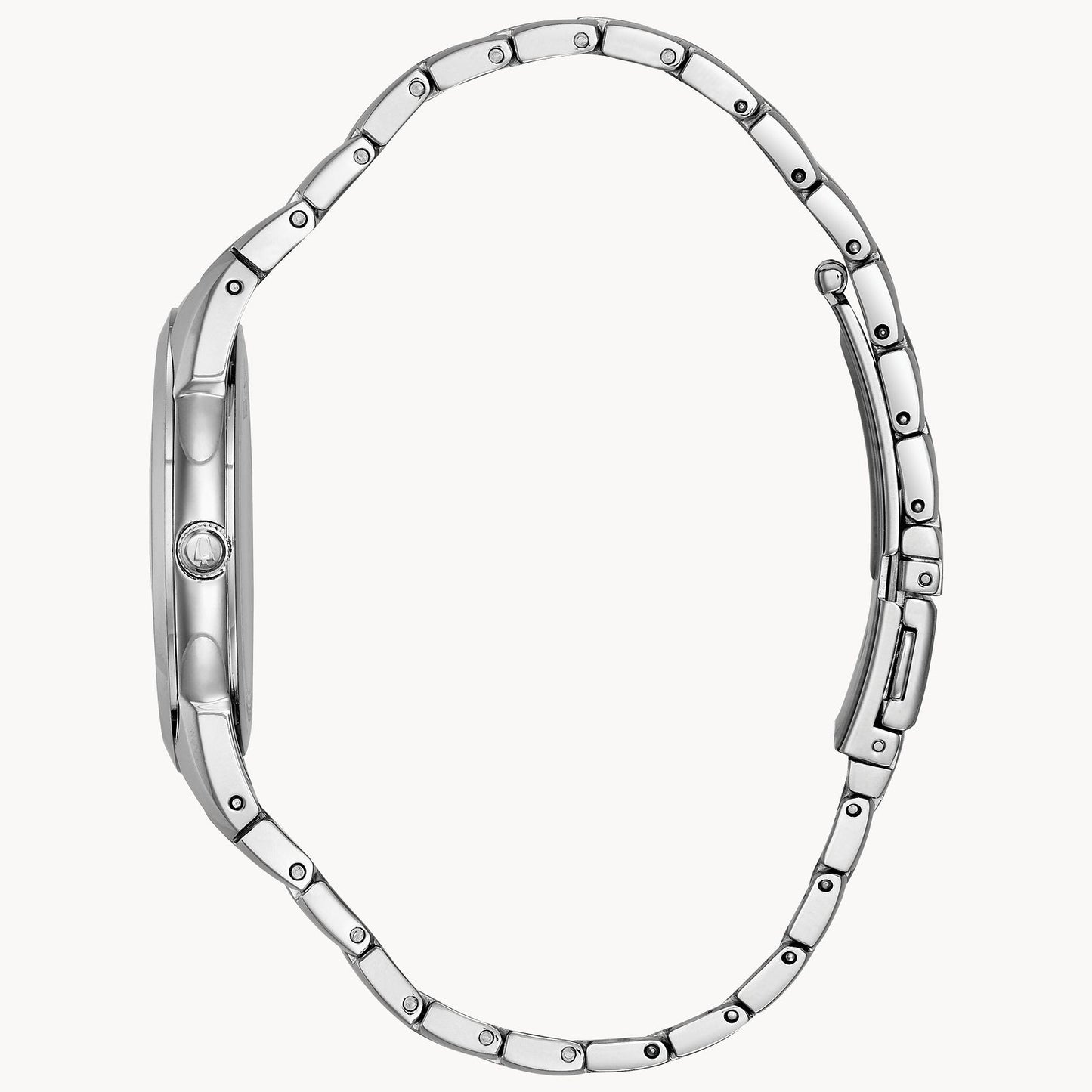 Bulova Men's Classic Collection Silver White Dial Stainless Steel Bracelet 96B015