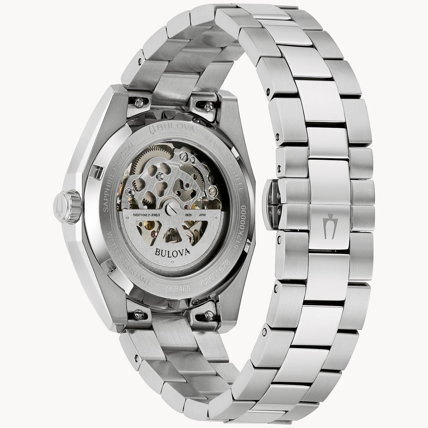 Bulova Surveyor Men's Light Blue Dial Stainless Steel Bracelet 96B469