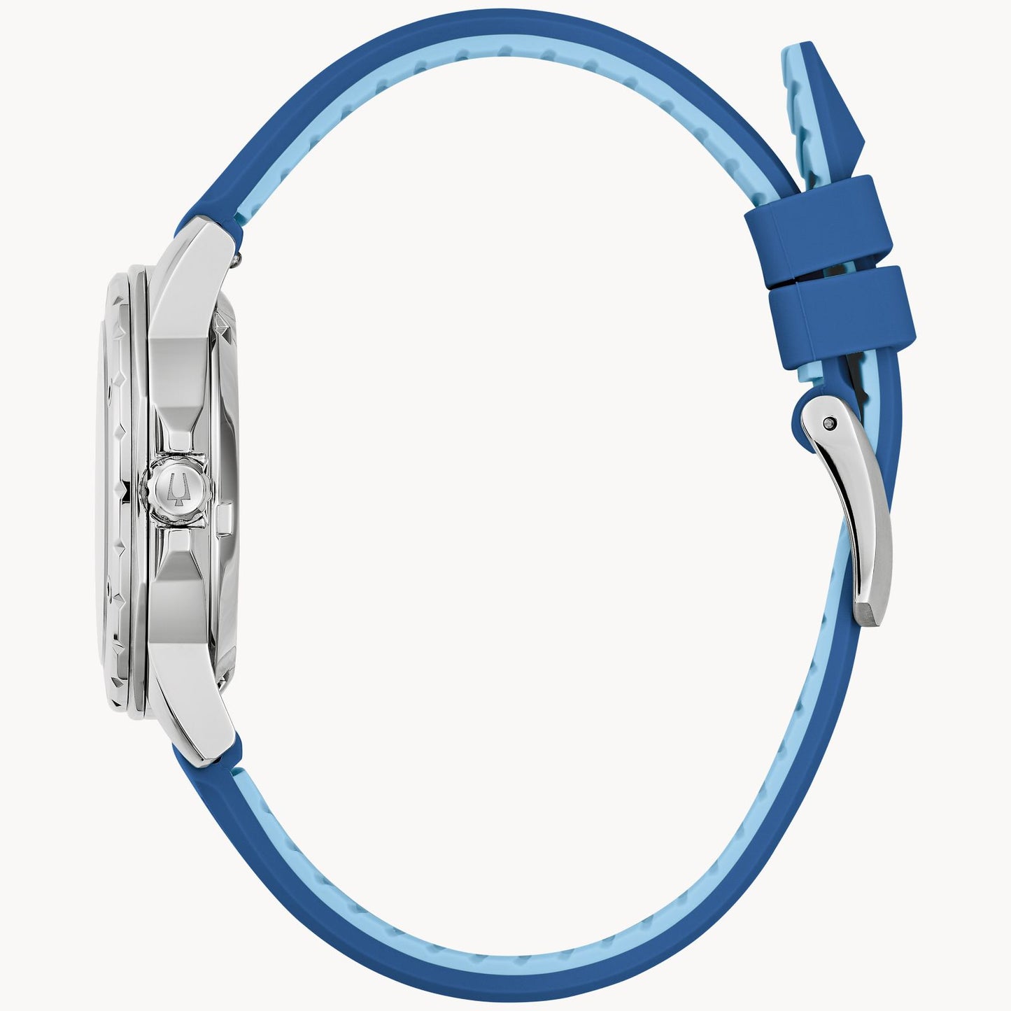 Bulova Marine Star White Dial Blue Silicone Strap 96L324