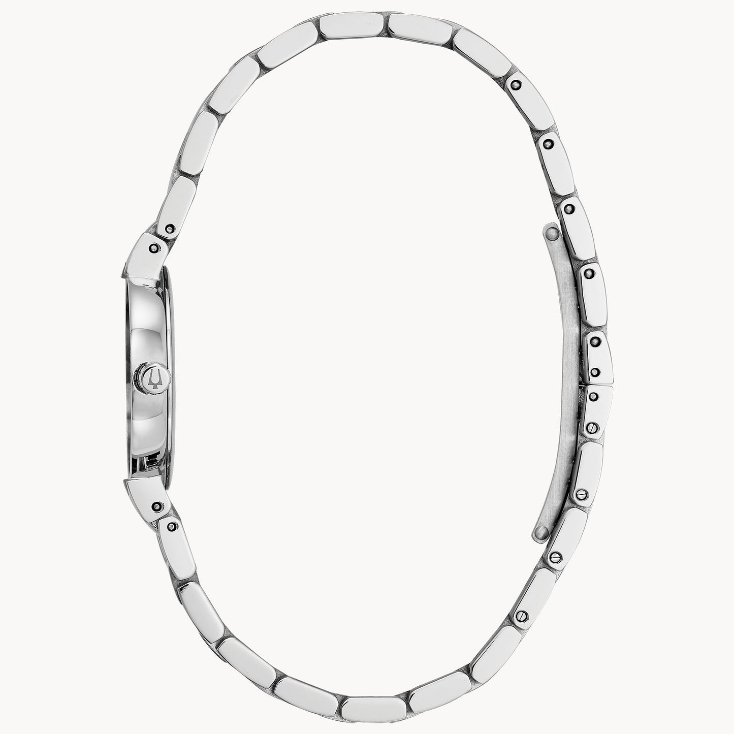 Bulova Futuro Women's Black Mother-of-Pearl Dial Stainless Steel 96P172