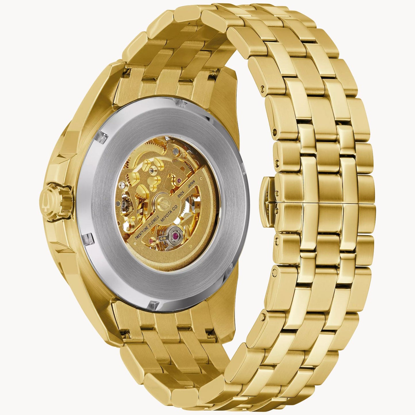 Bulova Sutton Gold-Tone Skeletonized Automatic Movement 97A162
