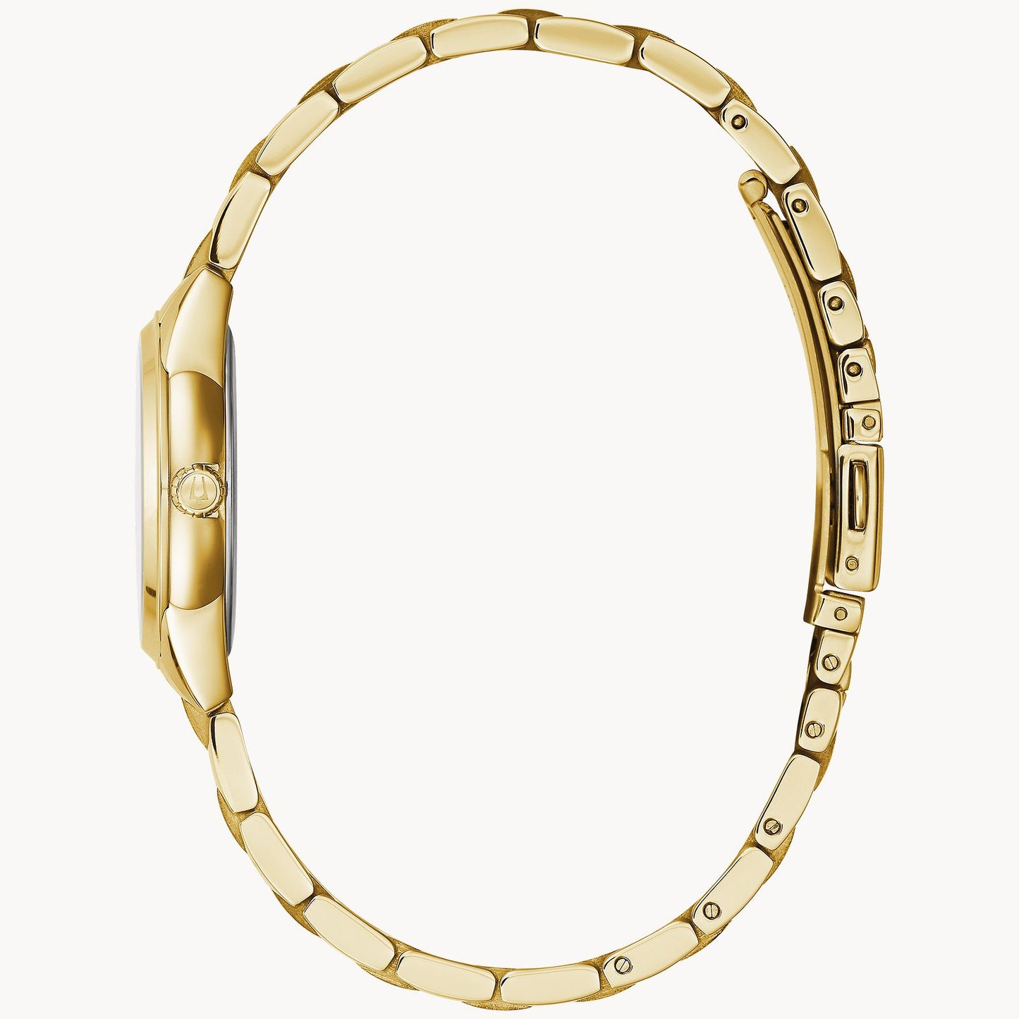 Bulova Sutton Women's Silver Dial Gold-Tone Stainless Steel Bracelet 97P150