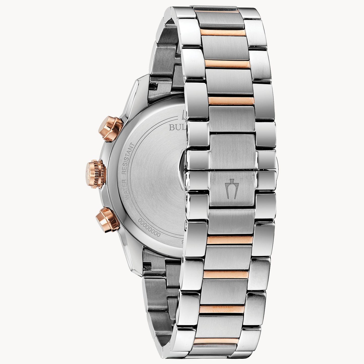 Bulova Sutton Men's Silver Rose Gold-Tone Stainless Steel 98B335