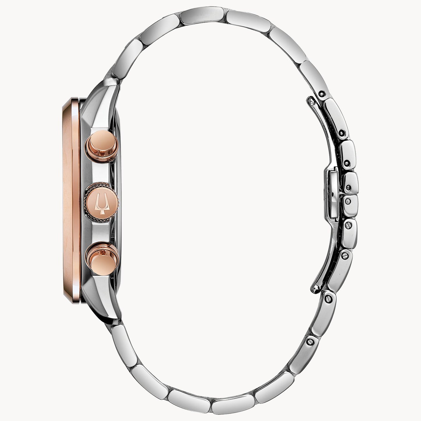 Bulova Sutton Men's Silver Rose Gold-Tone Stainless Steel 98B335