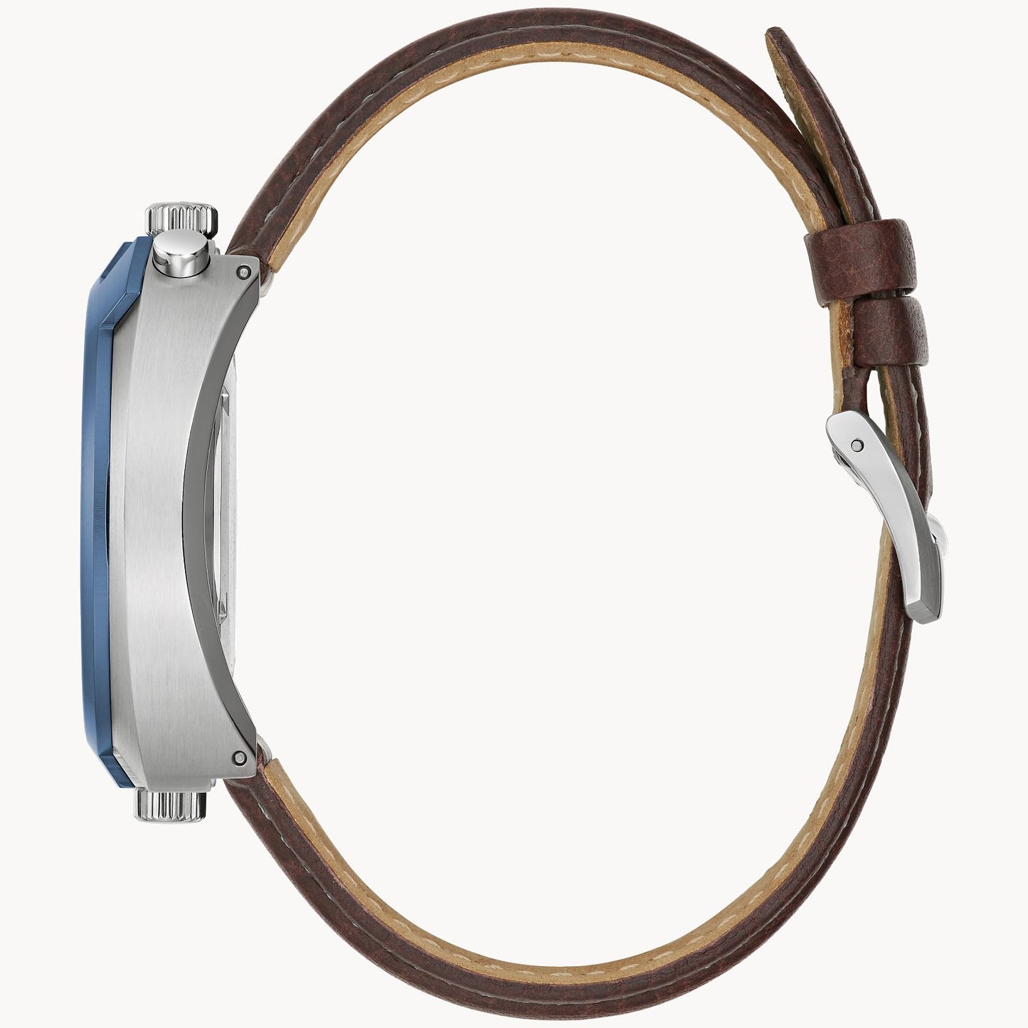 Bulova Parking Meter Silver-Tone Dial Leather Strap 98B390