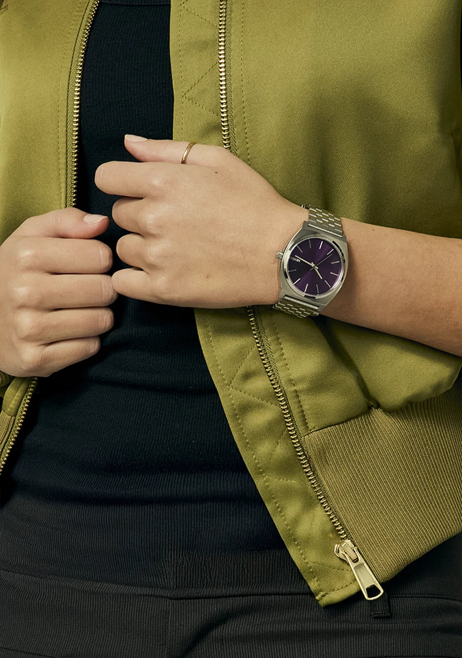 Nixon Time Teller Silver/Purple Sunray A045-5390-00