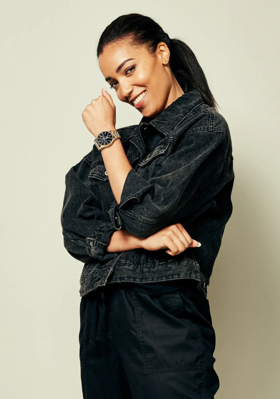 Nixon Sentry Stainless Steel 2PAC Collab Watch Gold/Silver/Black A1379-5196-00