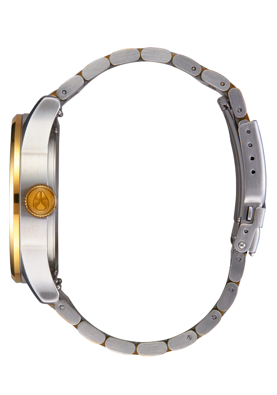 Nixon Sentry Stainless Steel 2PAC Collab Watch Gold/Silver/Black A1379-5196-00