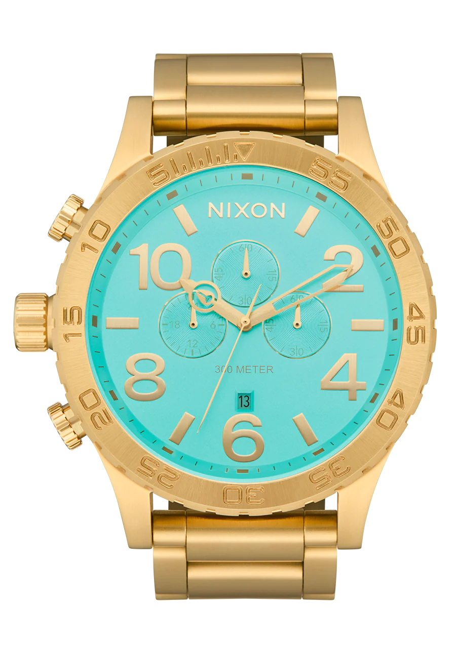 Nixon 51-30 Chrono Gold/ Turquoise/Gold A1389 5345-00