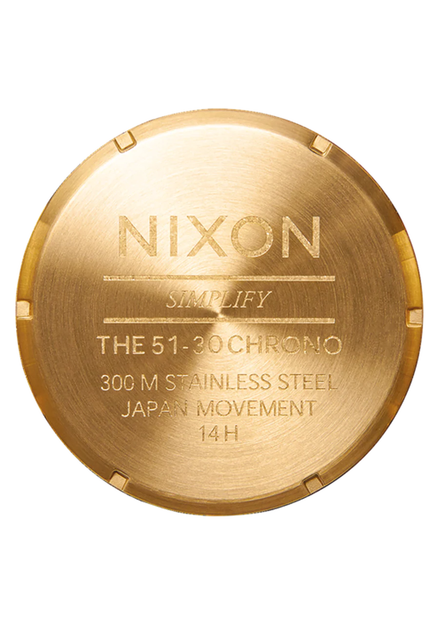 Nixon 51-30 Chrono Gold/ Turquoise/Gold A1389 5345-00