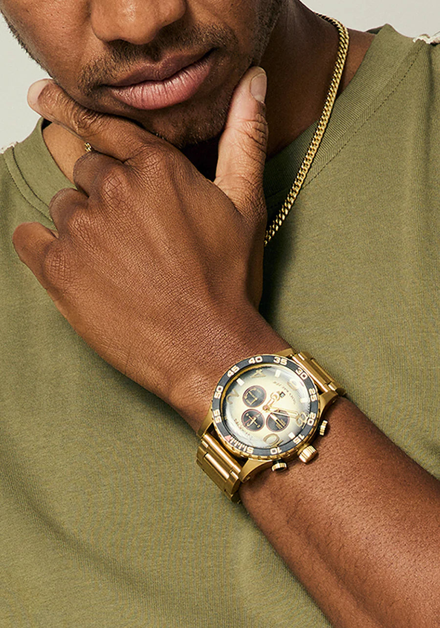 Nixon 51-30 Chrono 4th Dim Gold/ Black A1389 5358-00