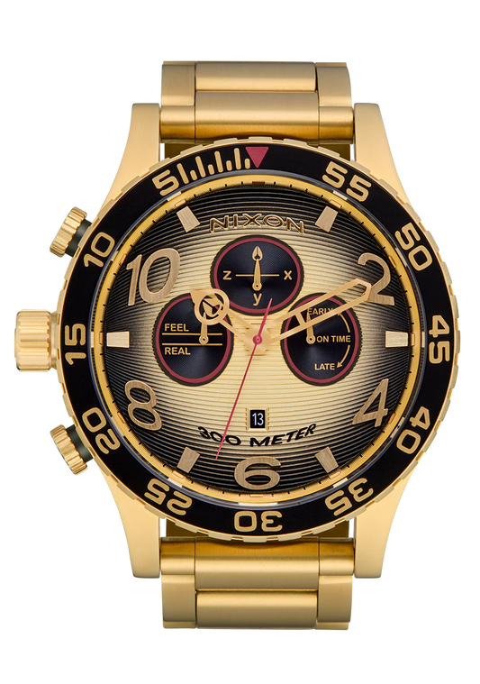 Nixon 51-30 Chrono 4th Dim Gold/ Black A1389 5358-00