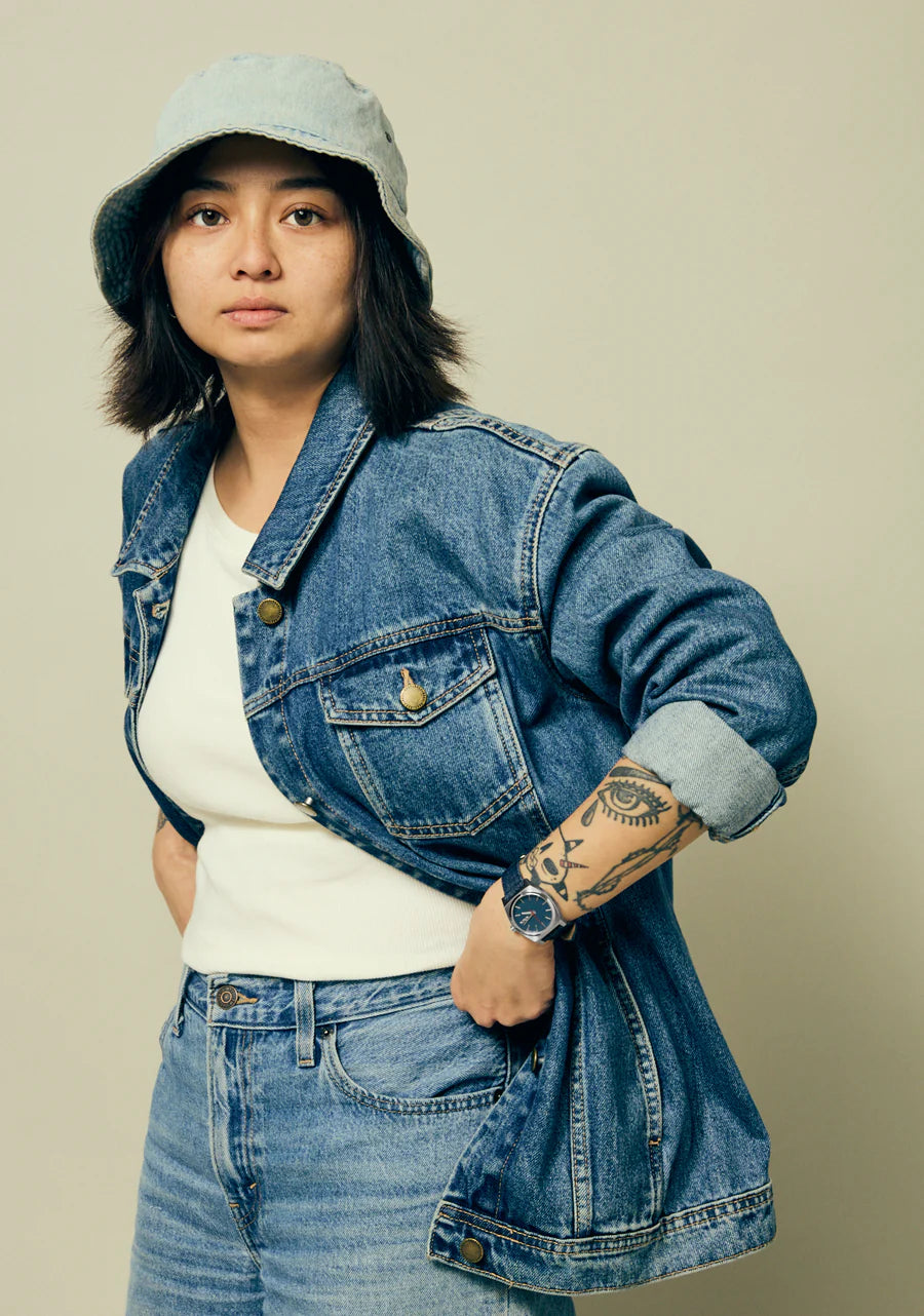 Nixon Medium Time Teller Denim Silver/ Indigo/ Denim A1412 5259-00