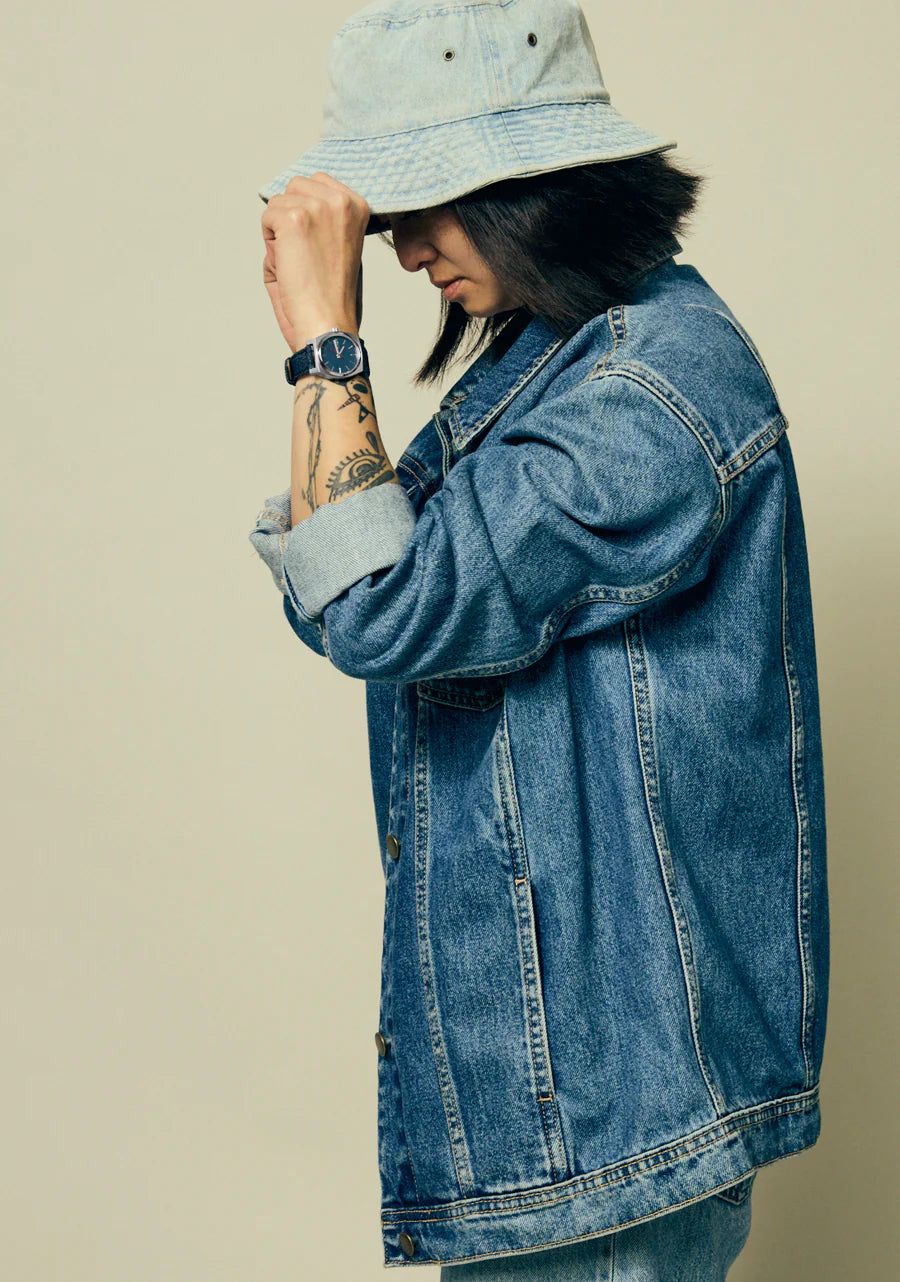 Nixon Medium Time Teller Denim Silver/ Indigo/ Denim A1412 5259-00