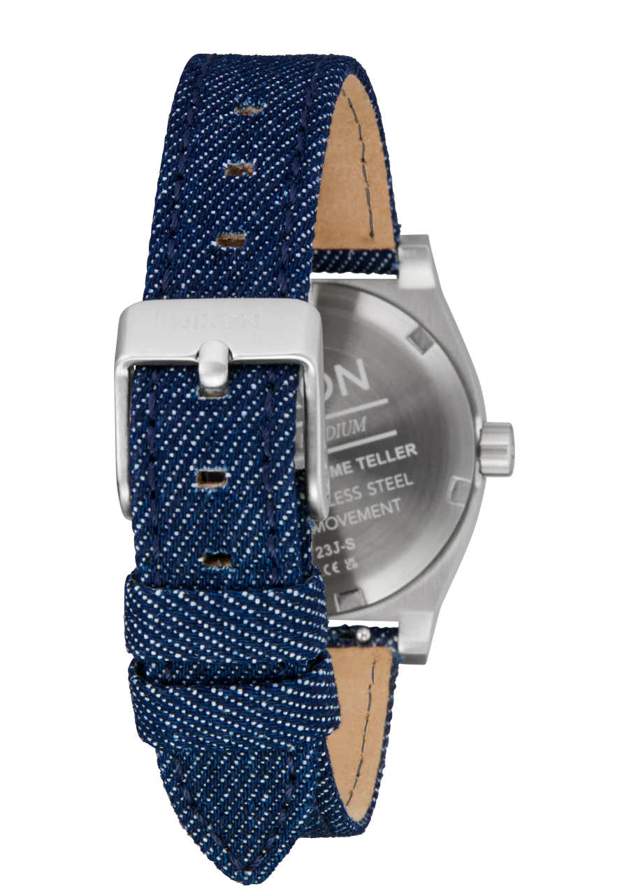 Nixon Medium Time Teller Denim Silver/ Indigo/ Denim A1412 5259-00
