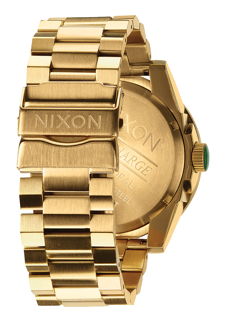 NIXON Corporal Stainless Steel Gold/ Green Sunray A346-1919-00