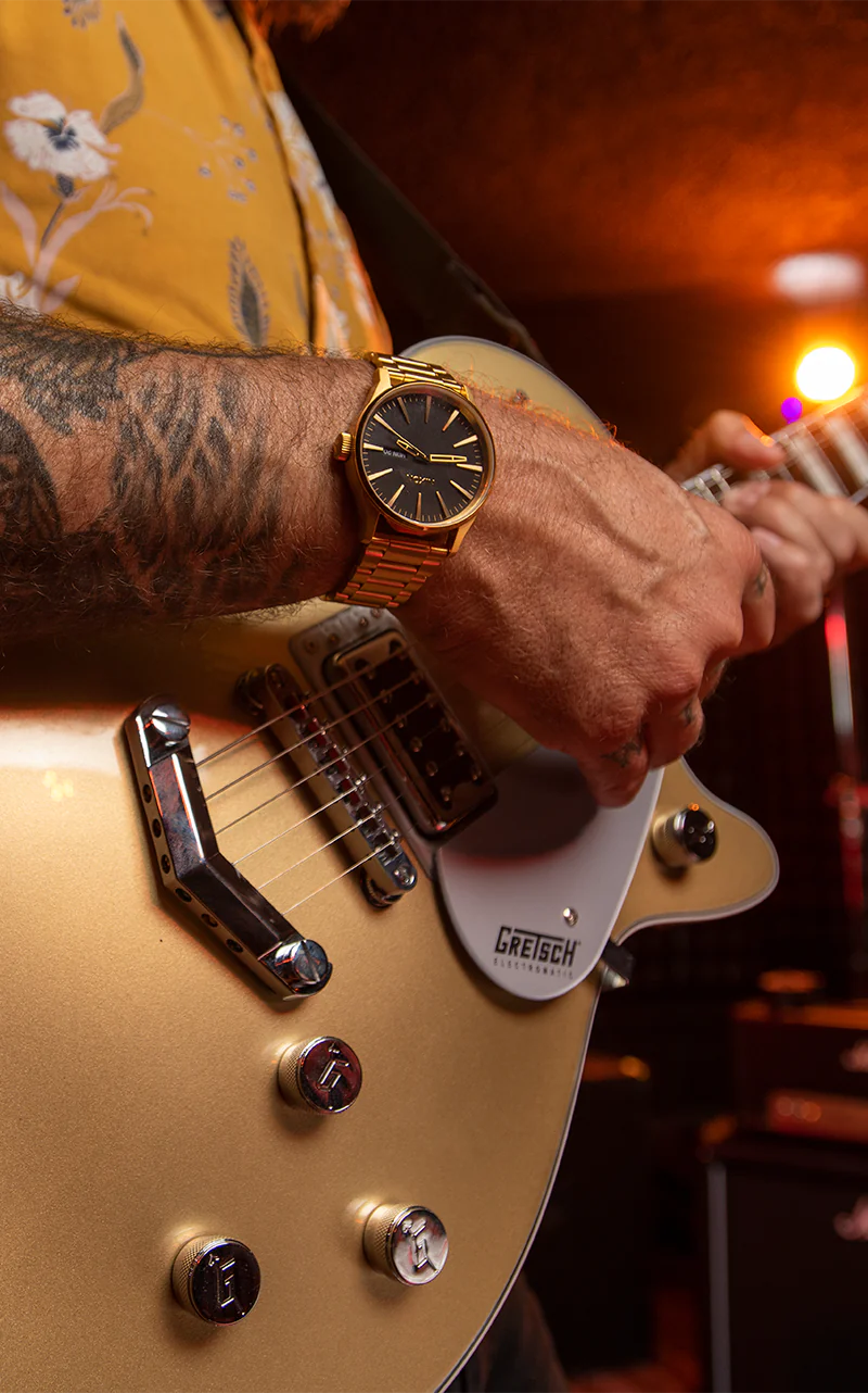 Nixon Sentry Stainless Steel Gold/ Indigo A356 2033-00