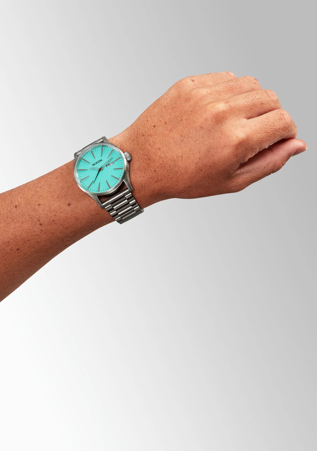 Nixon Sentry Stainless Steel Silver/Turquoise A356-2084-00