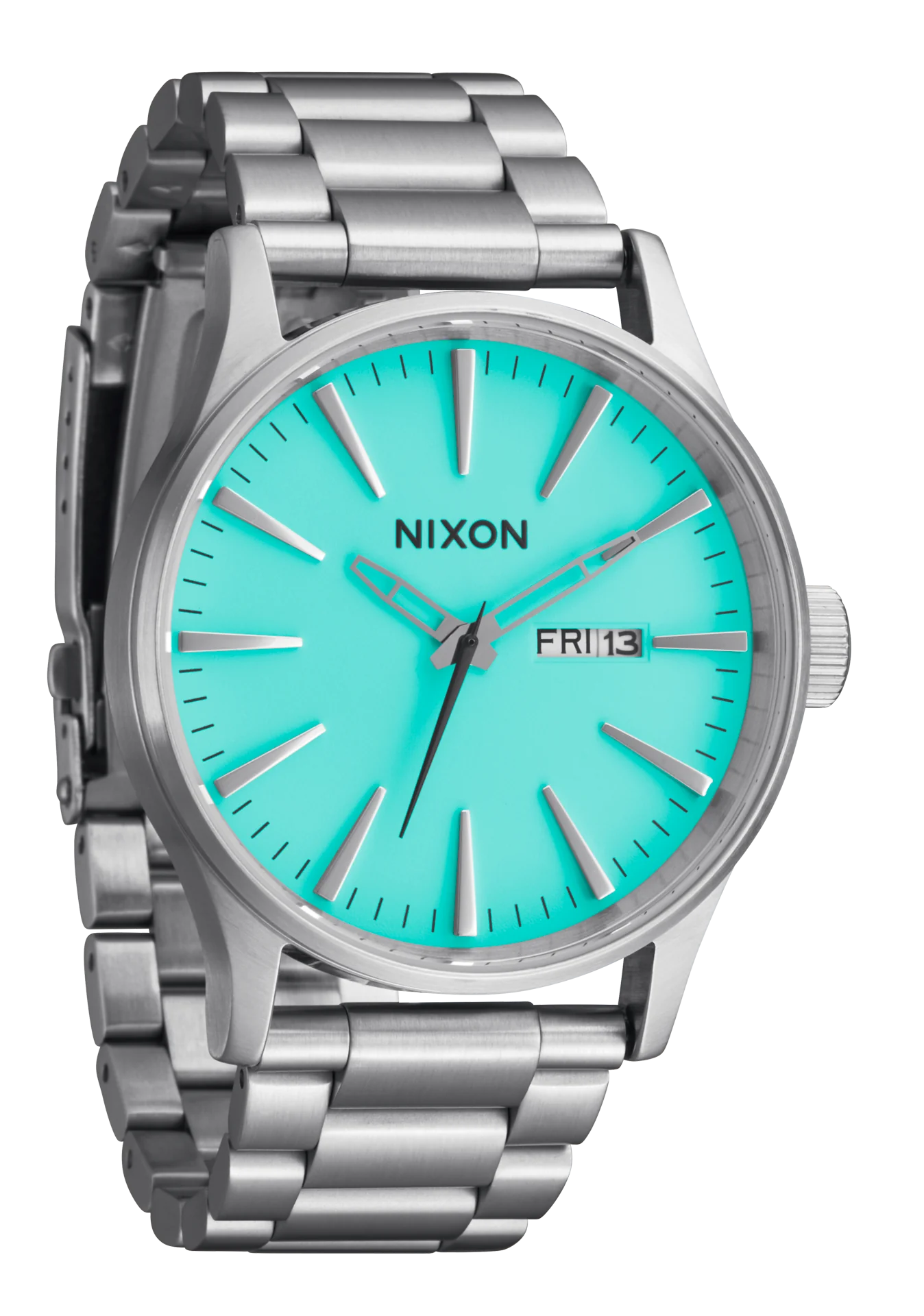 Nixon Sentry Stainless Steel Silver/Turquoise A356-2084-00