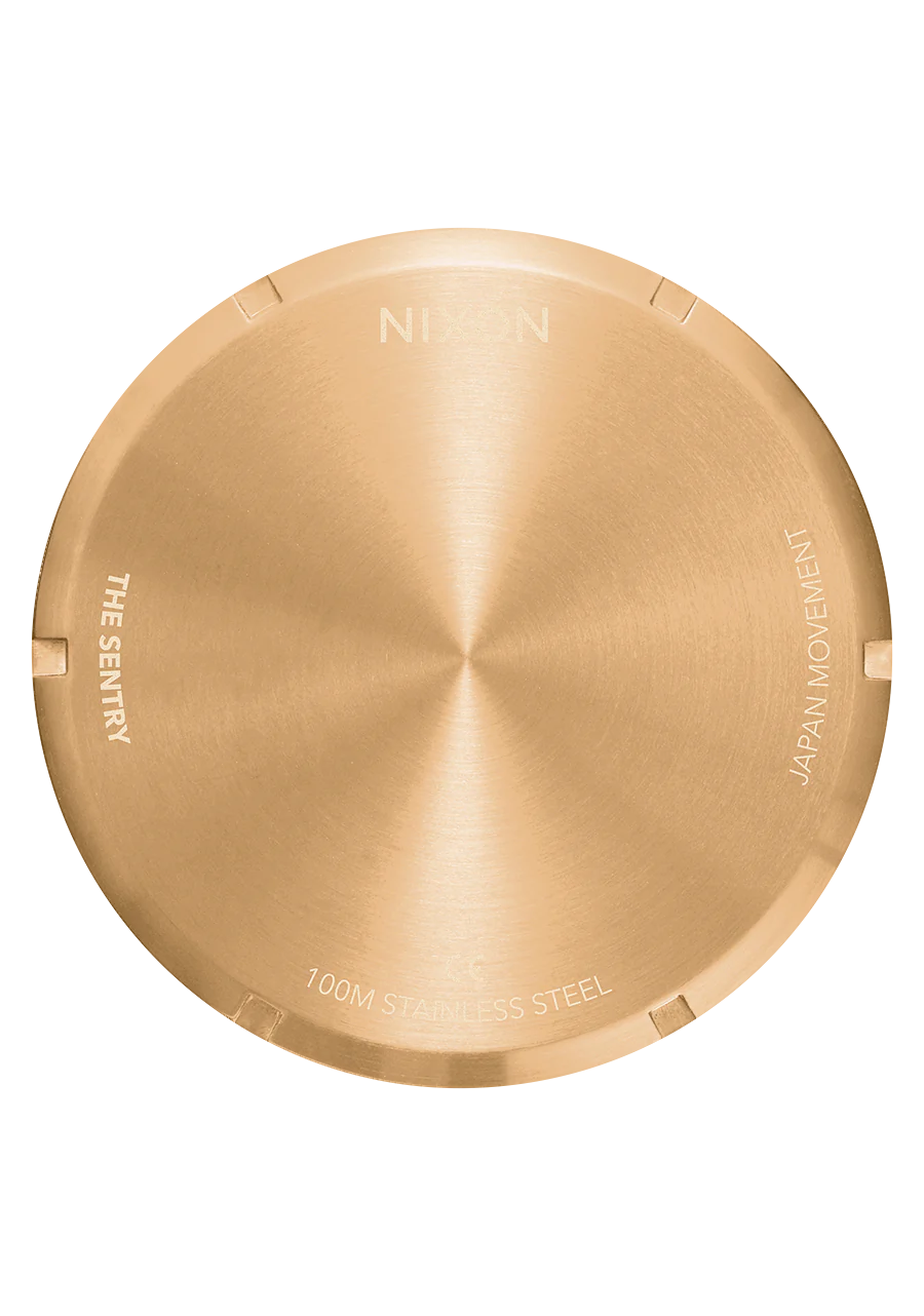 Nixon Sentry Stainless Steel All Gold Black Dial A356-510-00