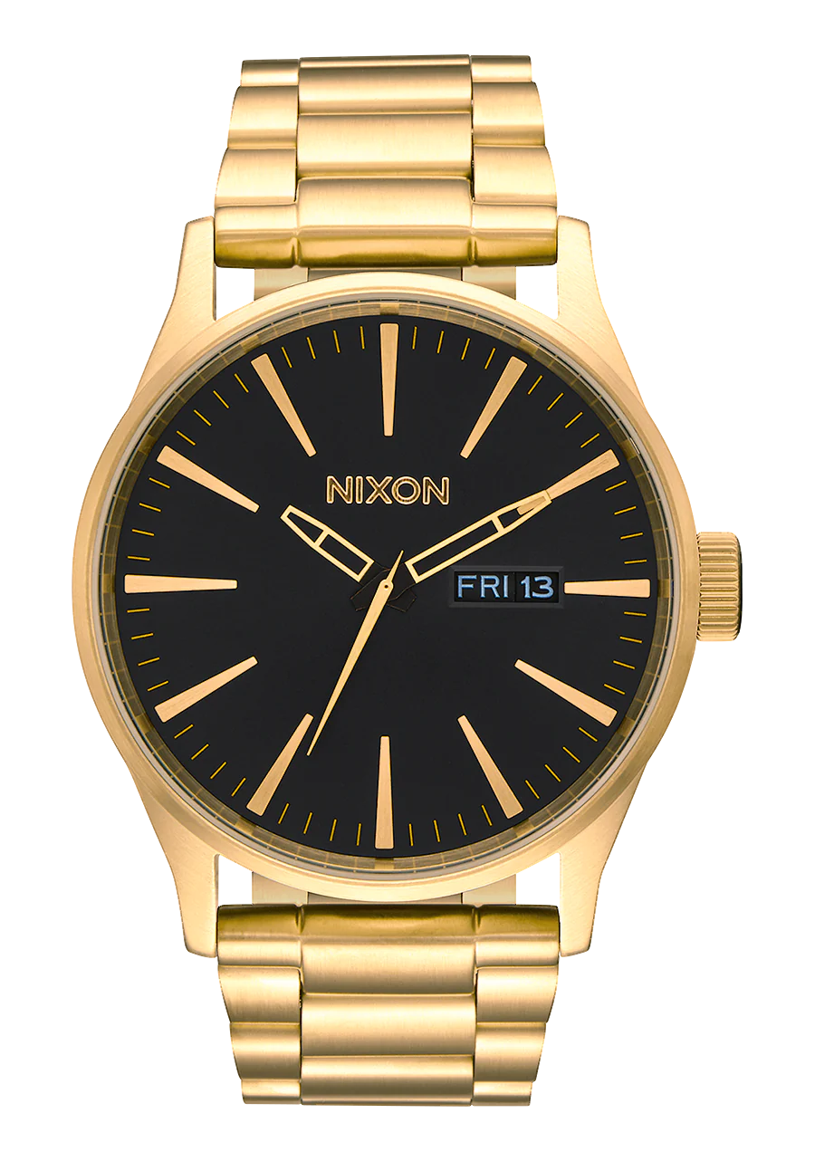 Nixon Sentry Stainless Steel All Gold Black Dial A356-510-00