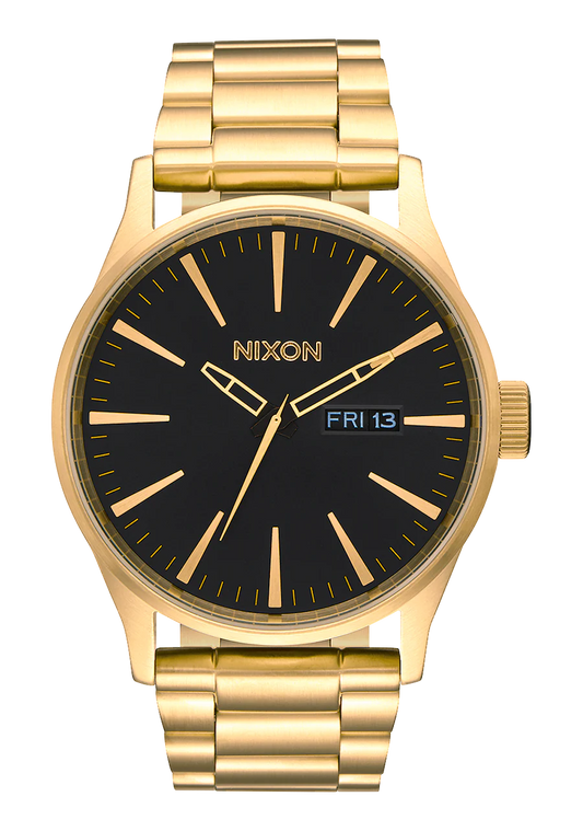 Nixon Sentry Stainless Steel All Gold Black Dial A356-510-00