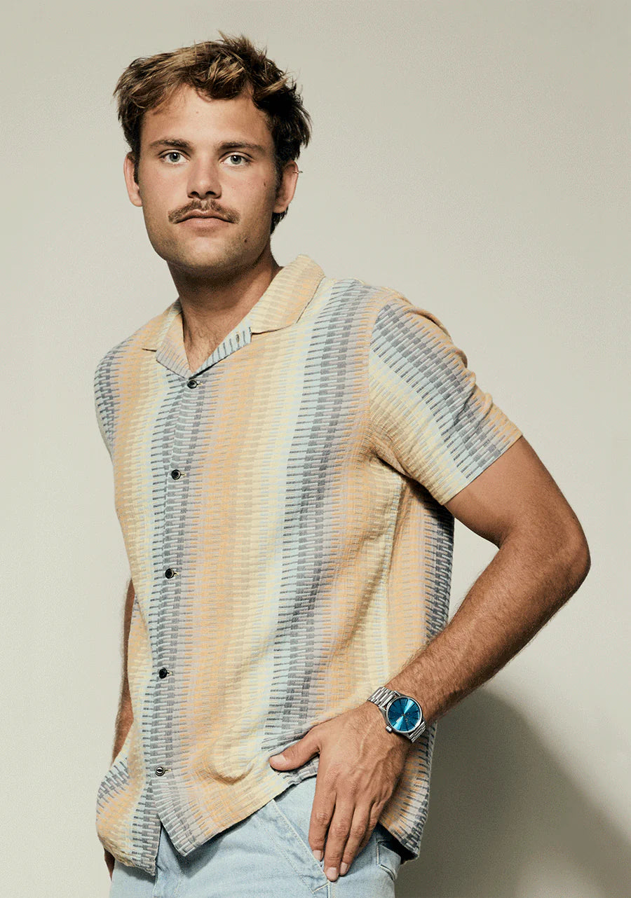 Nixon Sentry Stainless Steel Silver Byron Blue Ombre Dial A356-5309-00