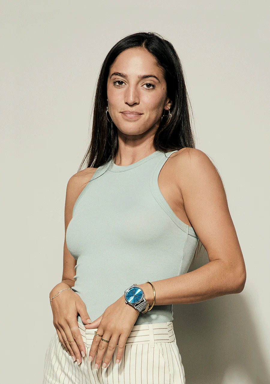 Nixon Sentry Stainless Steel Silver Byron Blue Ombre Dial A356-5309-00