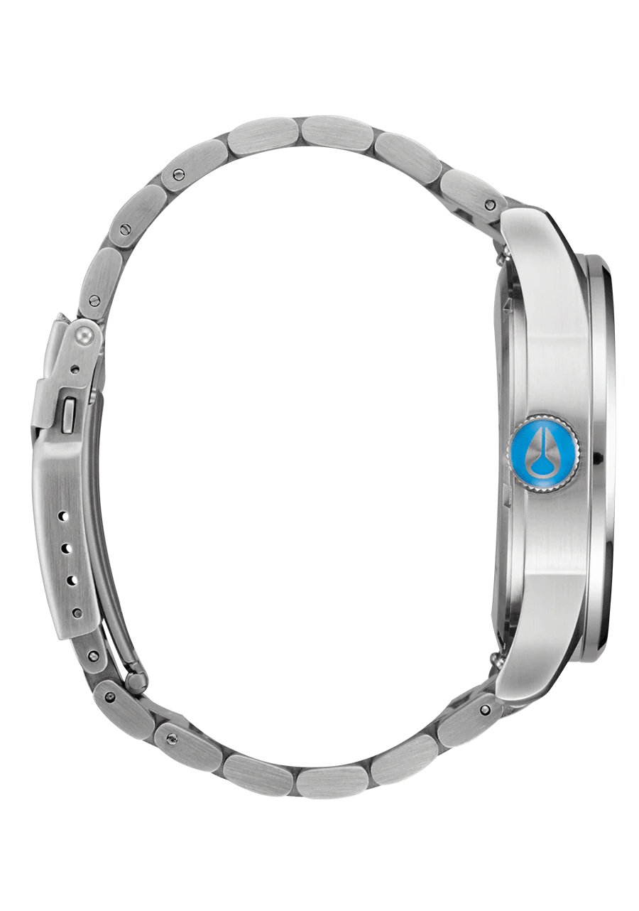 Nixon Sentry Stainless Steel Silver Byron Blue Ombre Dial A356-5309-00