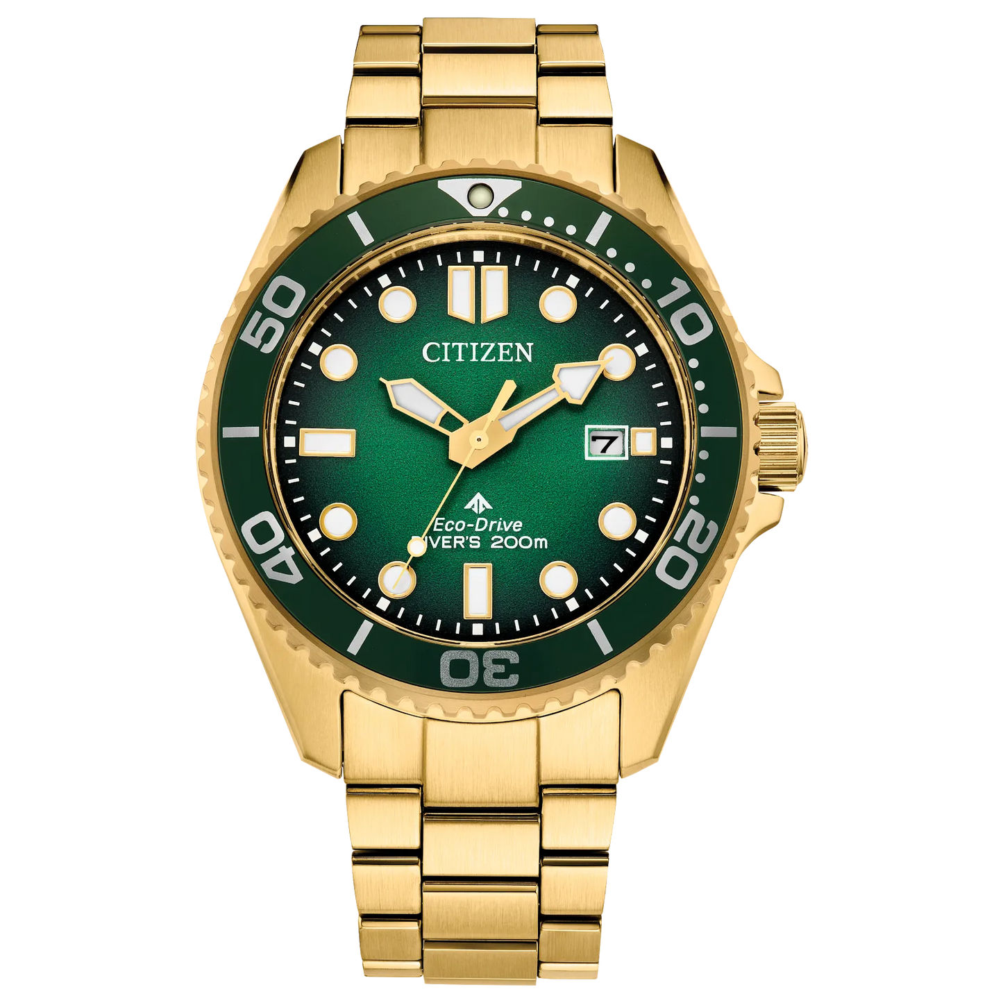 Citizen Promaster Dive Green Dial Gold-tone Stainless Steel Bracelet BN0262-59W