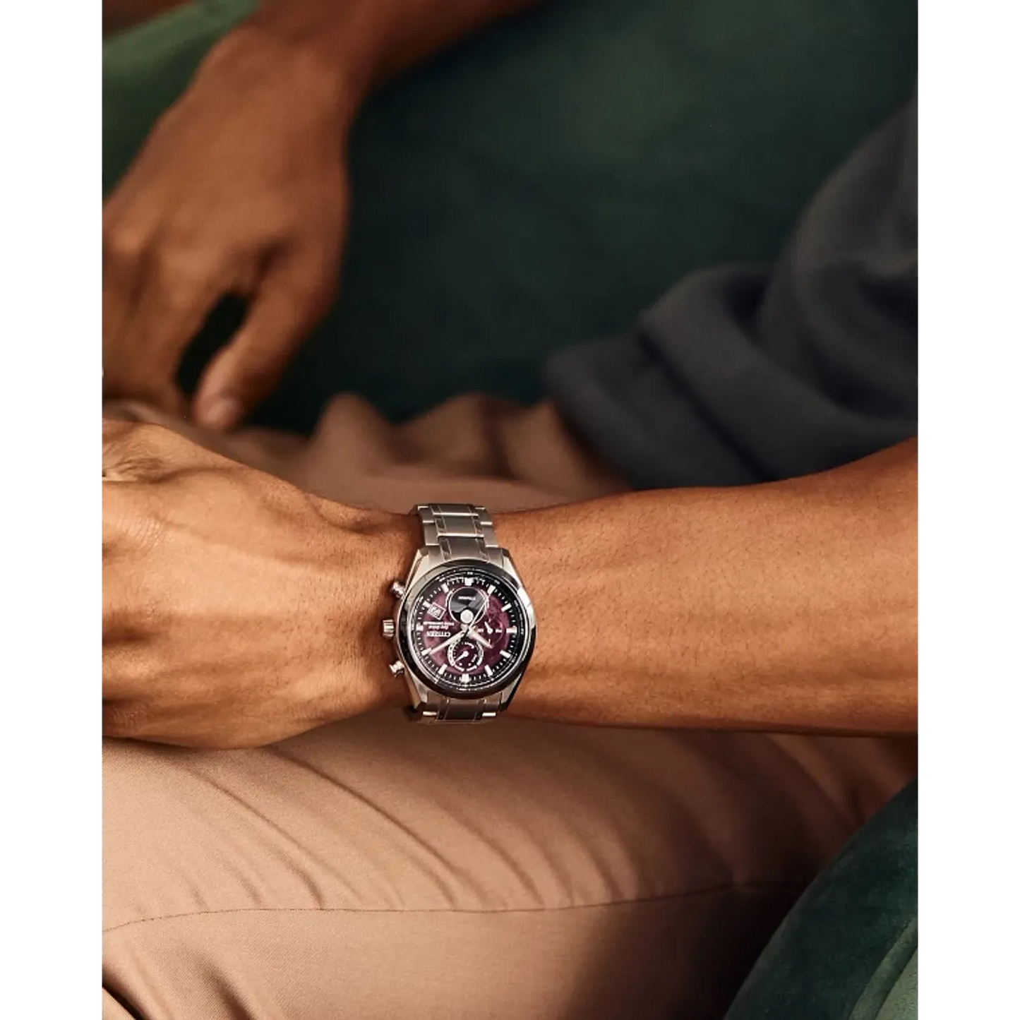 Citizen Tsuki-Yomi A-T Super Titanium Red Dial BY1018-55X
