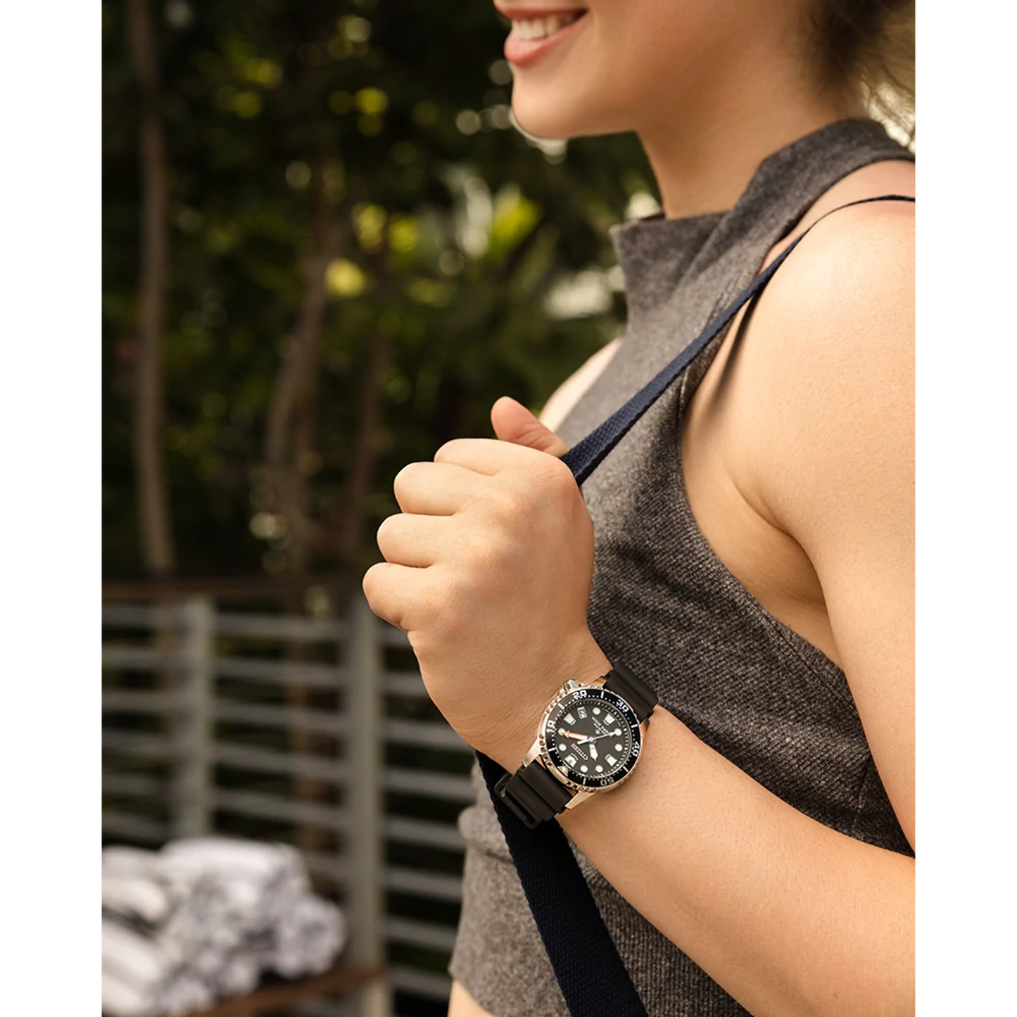 Citizen Eco-Drive Promaster Dive Black Dial Polyurethane Strap EO2020-08E