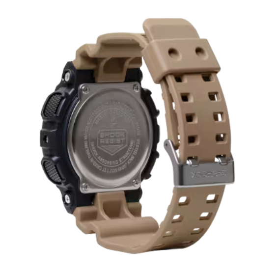 G-SHOCK GA110 Series Analog/Digital Two Tone Utility Watch Black/Beige Resin GA110TU-1A5