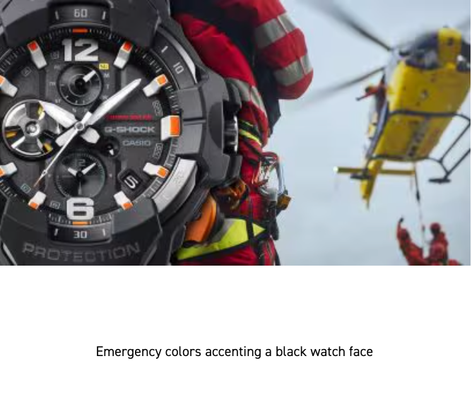G-SHOCK Master of G Air Gravitymaster Mudmaster Black/Orange Carbon Fiber Resin GRB300EC-1A
