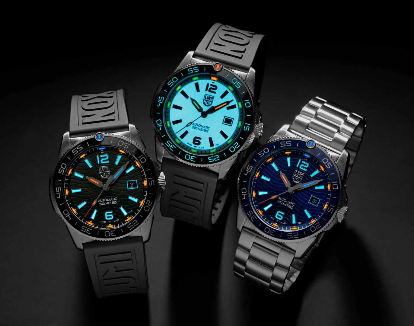 Luminox Pacific Diver Automatic Midnight Mariner Dive Watch 42mm White Full Lume Dial XS.3101.H.SET