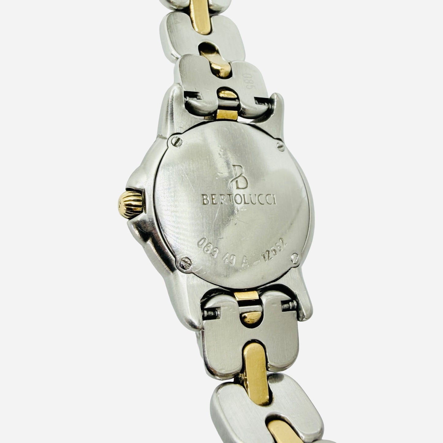 Bertolucci Pulchra 25mm Quartz White Dial 18K Gold and Stainless Steel Ref.083 49