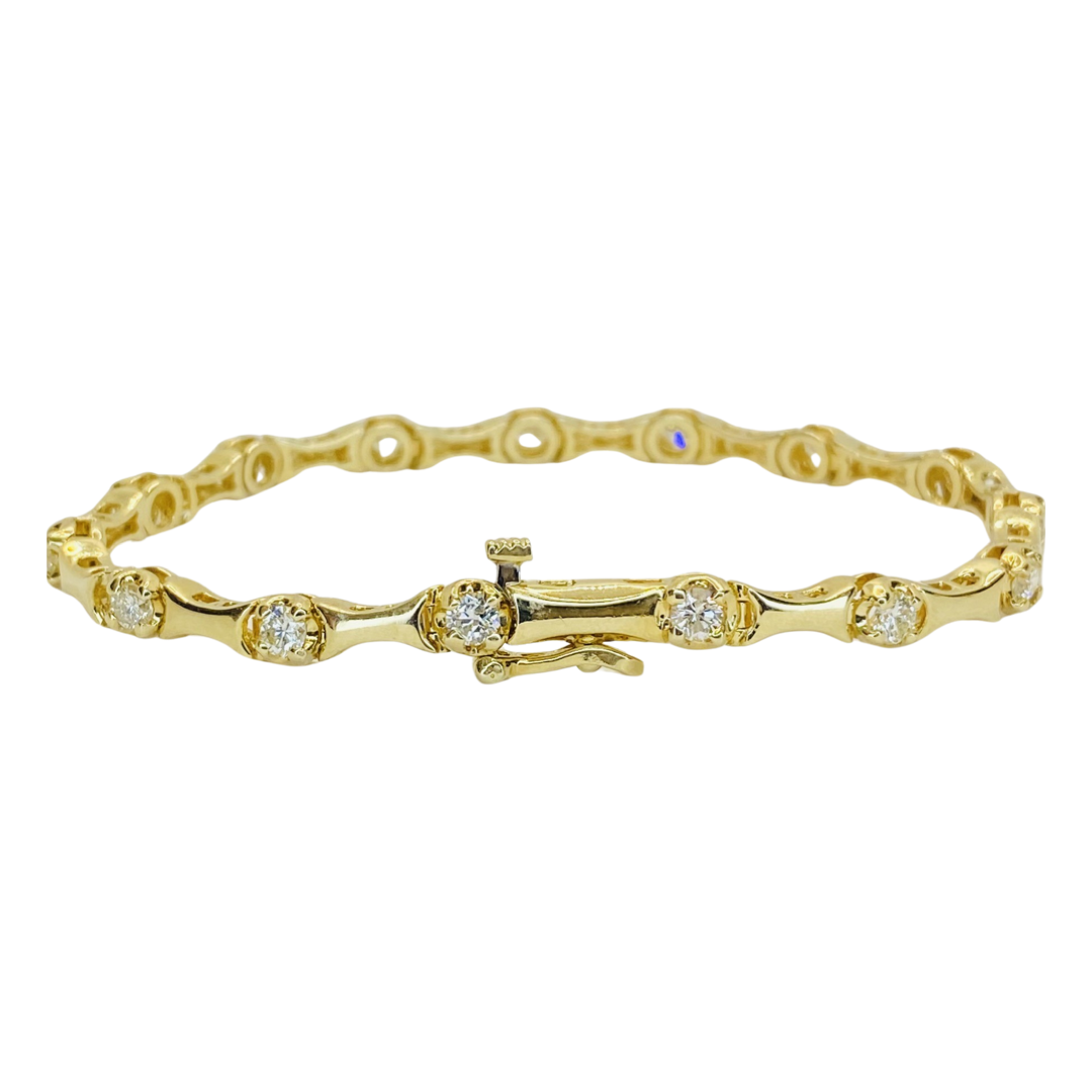 14K Yellow Gold Diamond Bracelet