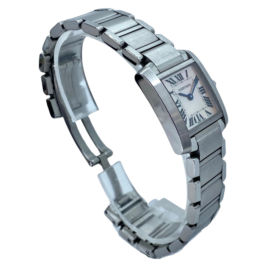 Cartier Women's Tank Française Pink Mother-of-Pearl Dial 2384