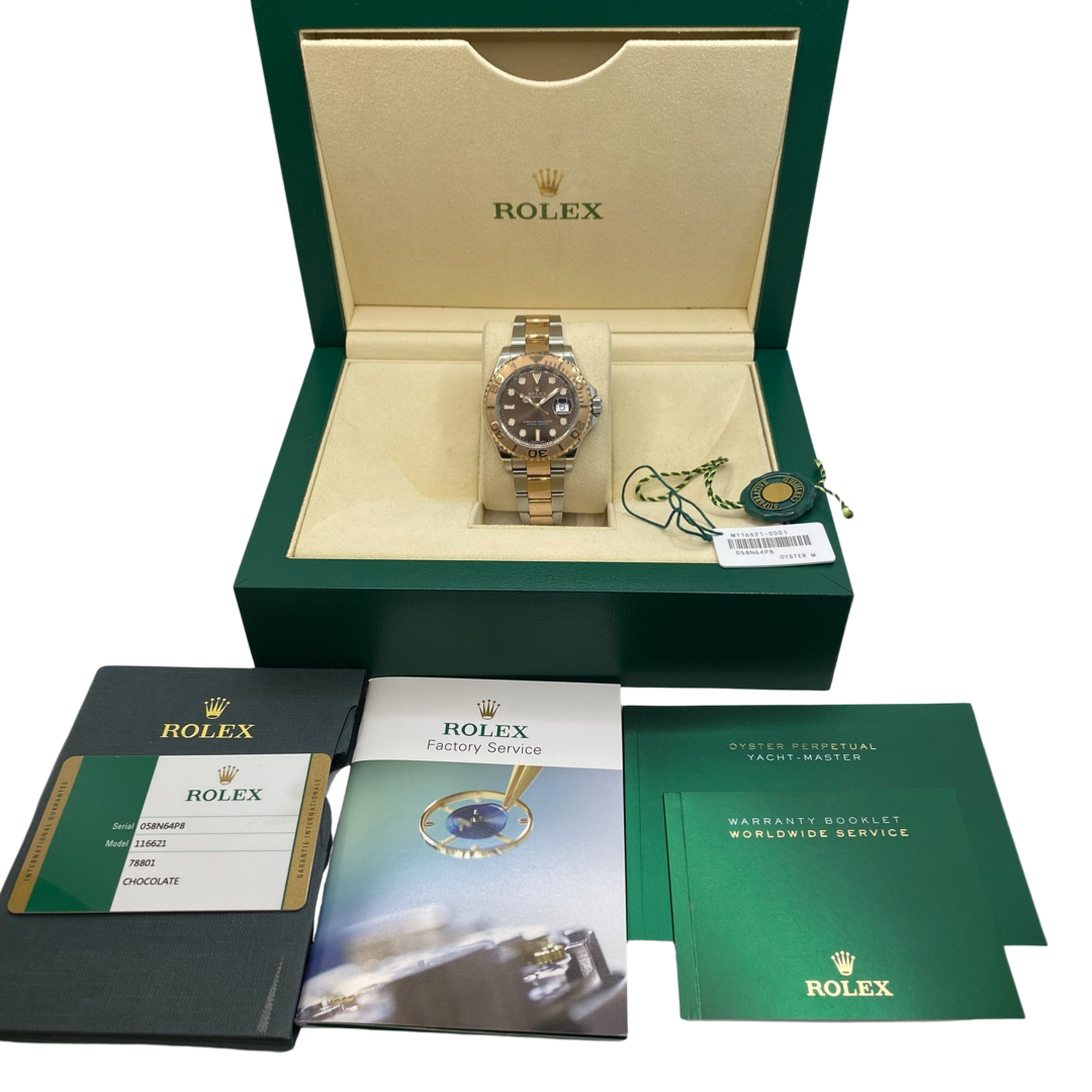 Rolex Yacht-Master 40 18K Everose Gold and Oystersteel Chocolate Dial 116621