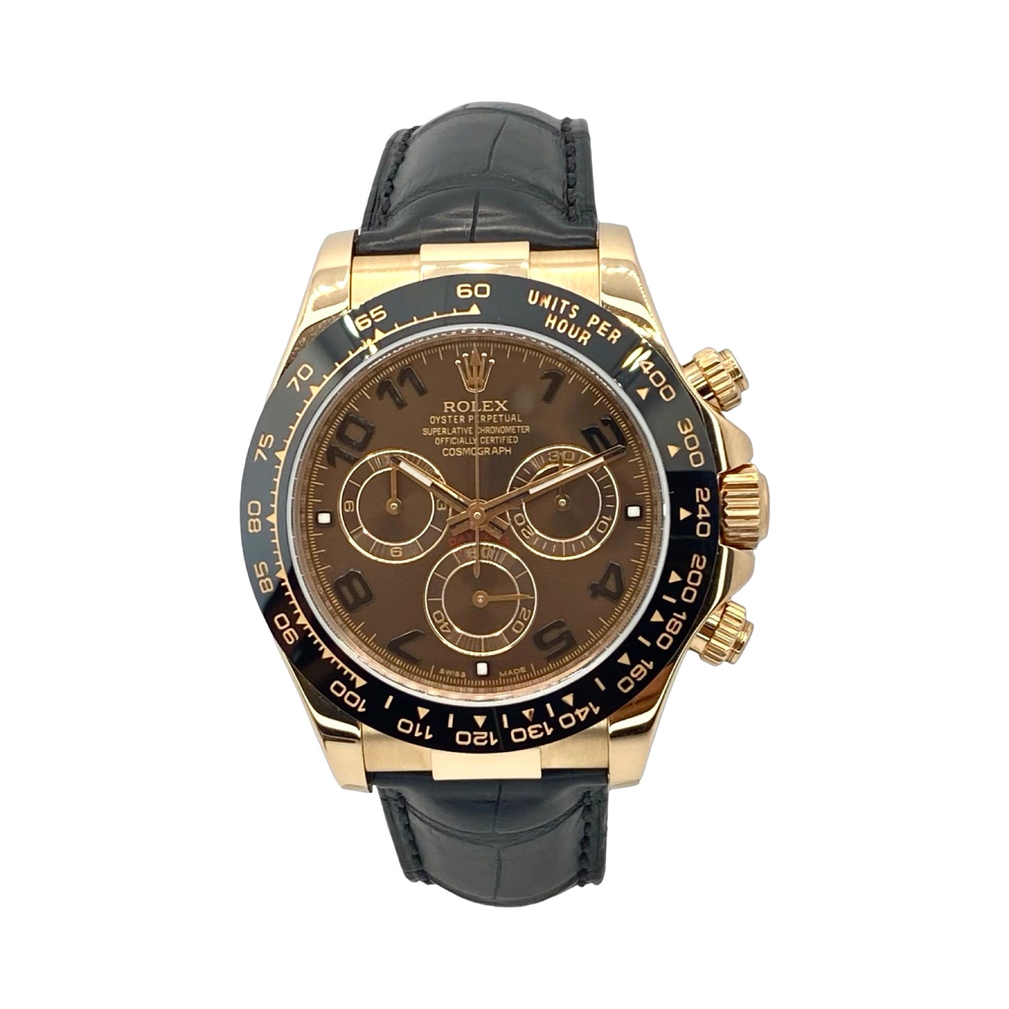 Rolex Cosmograph Daytona Everose Black Ceramic Bezel Chocolate Brown Dial 116515LN