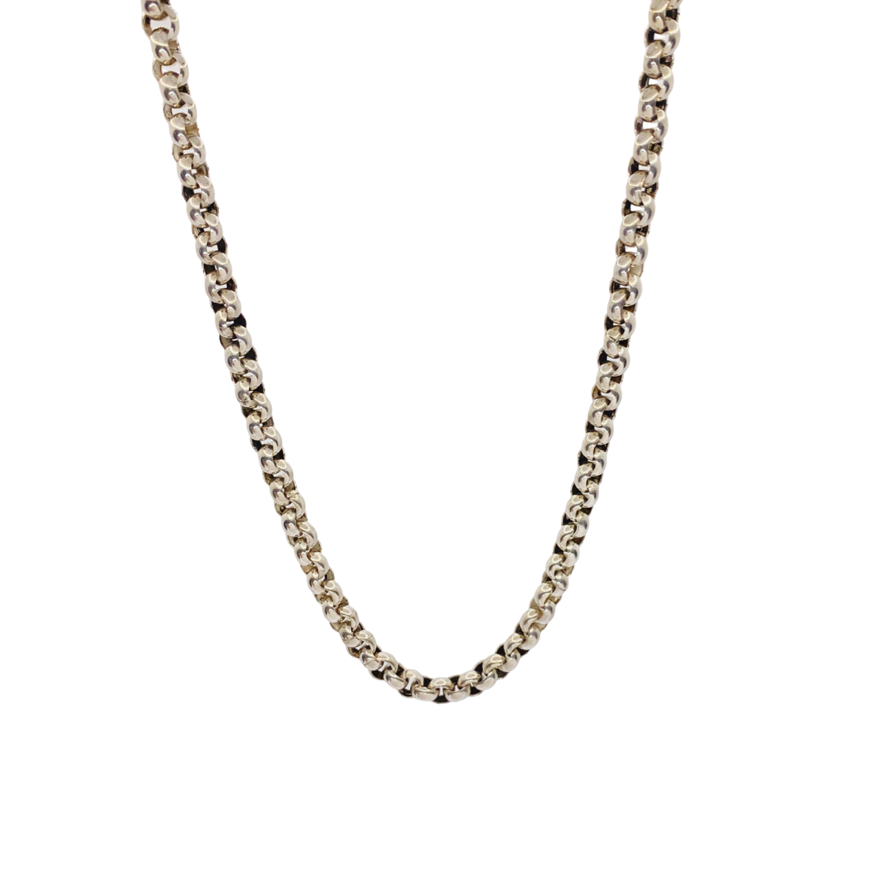 Silver Large Rolo Chain 18"