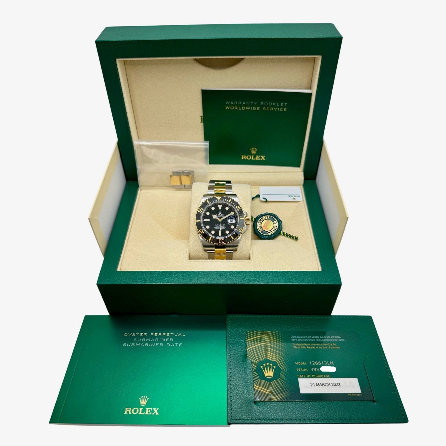 Rolex Submariner Date Black Dial Oystersteel and 18K Yellow Gold 126613LN