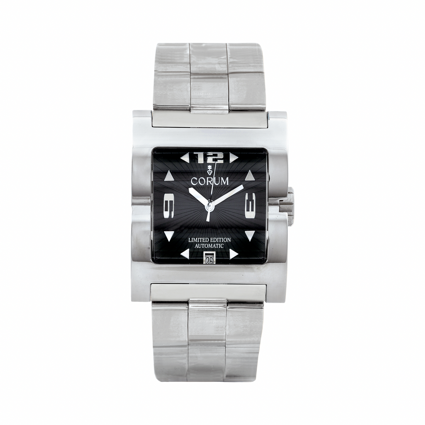 Corum Severus Limited Edition Automatic Black Dial Steel Bracelet 082.800.20