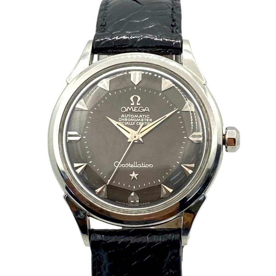 Omega Constellation Officially Certified Chronometer Pie Pan Black Shark Tooth Dial 2852